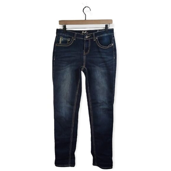 EARL Jeans Mid-Rise Dark Wash Straight Leg Size 6 - Picture 1 of 4
